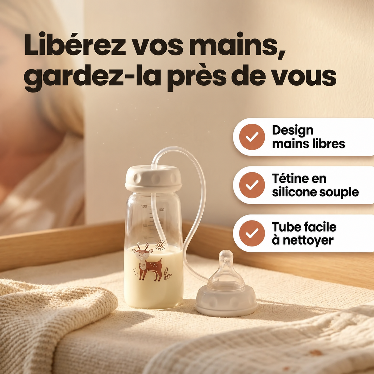 LunaBib Biberon 3-en-1 300 ml