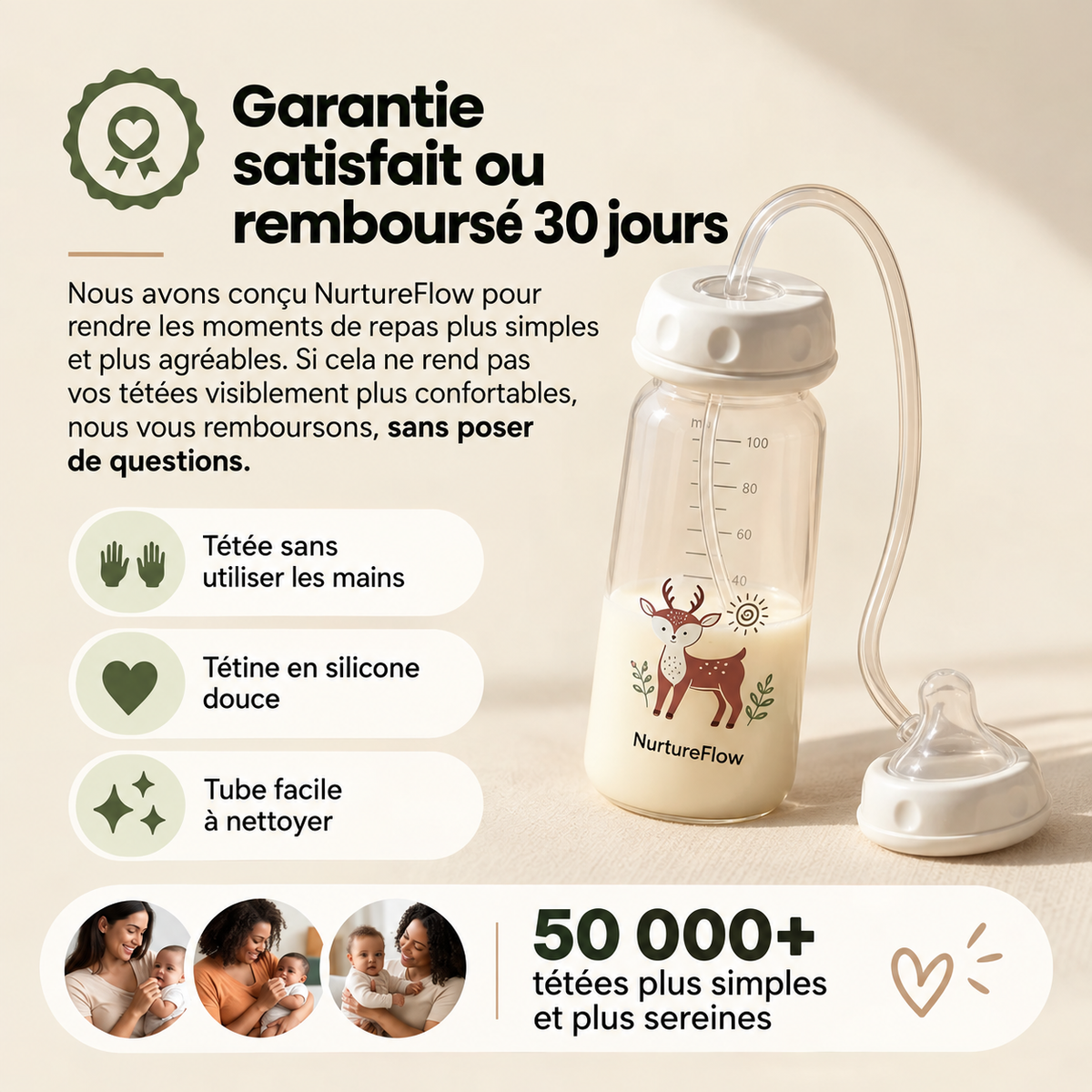 LunaBib Biberon 3-en-1  300 ml